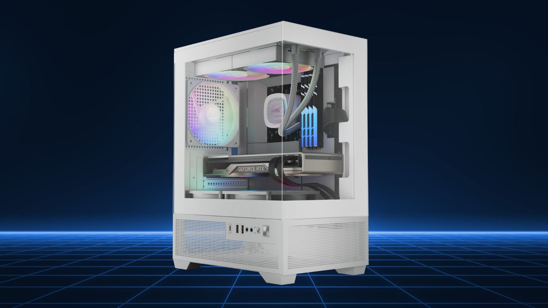 Thùng Máy Gamdias Aura GC9M Elite ARGB M-ATX White – Vẻ Đẹp Tinh Tế