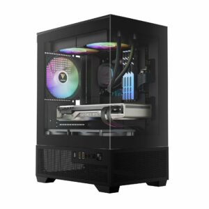 Thùng máy Gamdias Aura GC9M Elite ARGB M-ATX (Kèm Sẵn 3F ARGB) - Đen
