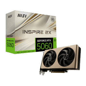 Card màn hình NVIDIA GeForce RTX 5060 MSI INSPIRE 2X OC | 8GB GDDR7, 3840 CUDA, 550W
