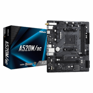 Mainboard ASRock A520M.AC Wifi DDR4 | AM4, ATX, 2 khe RAM