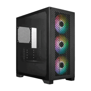 Thùng máy Cooler Master Elite 301 - Đen | Kèm 3 fan led (E301-KGNN-S00)