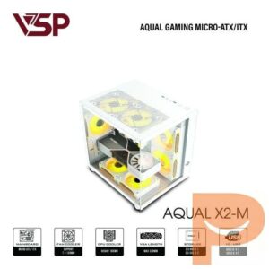 Thùng máy Aqual X2-M | Micro-ATX, Trắng