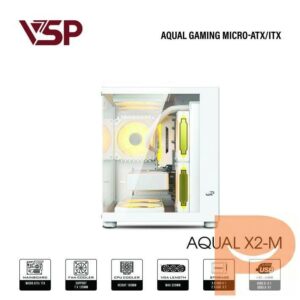 Thùng máy Aqual X2-M | Micro-ATX, Trắng