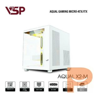 Thùng máy Aqual X2-M | Micro-ATX, Trắng