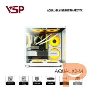 Thùng máy Aqual X2-M | Micro-ATX, Trắng