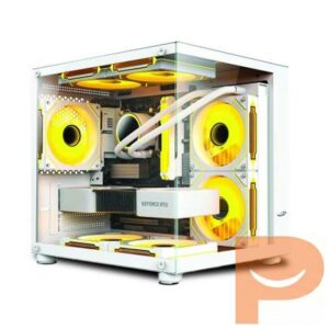 Thùng máy Aqual X2-M | Micro-ATX, Trắng