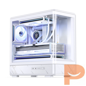 Thùng máy Jonsbo D200 Micro-ATX | Trắng, Kính Cong