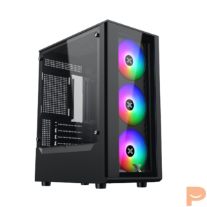 Thùng máy Xigmatek MYX 3F - Black | Kèm 3 fan led