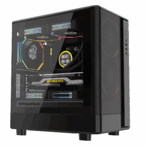 Thùng máy Case DarkFlash DB330M M-ATX | Mặt lưới, đen